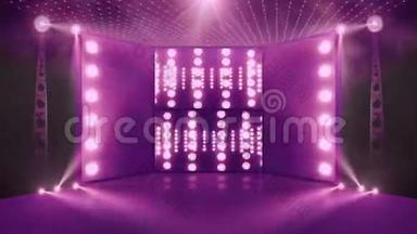 人群演唱会舞台3d浅紫色.